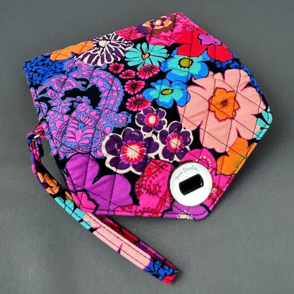 VERA BRADLEY Your Turn Wristlet Bold Floral Fiesta Wallet  6.25" X 5" - Picture 2 of 15